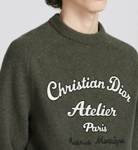 Christian Dior Atelier Sweater Khaki Wool Jersey